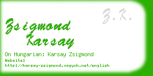 zsigmond karsay business card